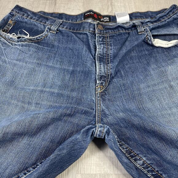 Ariat FR Jeans Mens 44X34 Blue M3 Loose Straight Denim Work Pants CAT 2 X - Picture 5 of 13